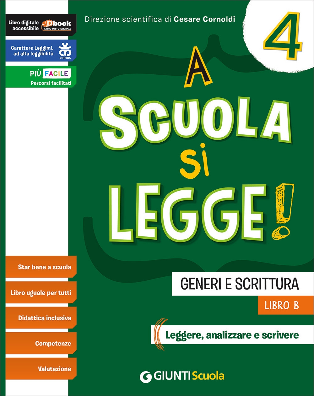 9788809818453 A scuola si legge!  4 Generi e scrittura Giunti scuola