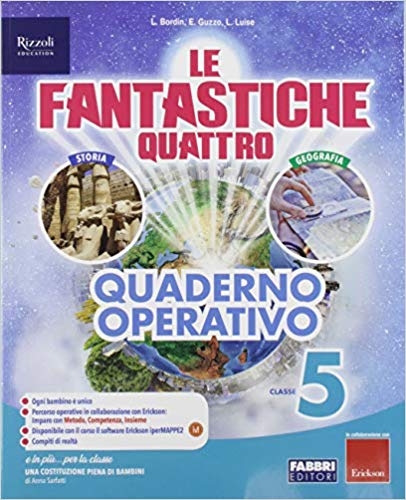 9788891533609 Le fantastiche quattro. 5 – Storia Geografia Fabbri editori