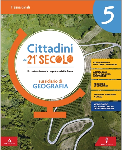 9788829858187 Cittadini del 21.o secolo – Suss. Geografia 5 Minerva Italica