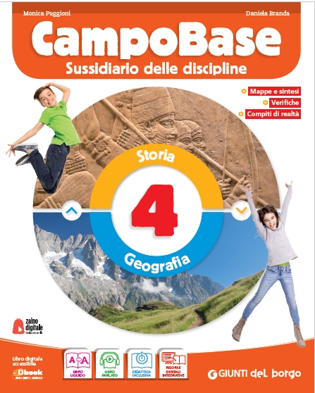 9788833711423 Campo Base sussidiario delle discipline Storia Geografia 4 Giunti del Borgo