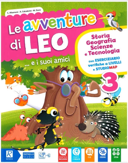 9788847232372 AVVENTURE DI LEO (LE) 3 STORIA GEOGRAFIA SCIENZE TECNOLOGIA RAFFAELLO