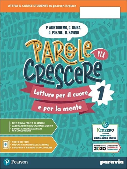 9788839537768 PAROLE PER CRESCERE 1 Letture per il cuore e per la mente PEARSON