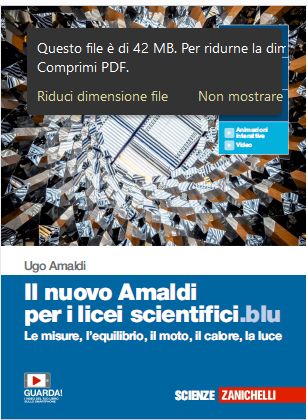 9788808920577 Il nuovo Amaldi licei scientifici.blu primo biennio Zanichelli