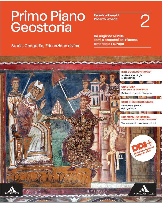 9788824796828 PRIMO PIANO GEOSTORIA 2 – DA AUGUSTO AL MILLE A. Mondadori Scuola